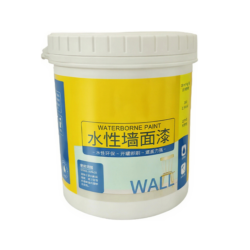 What issues related to UV radiation and humidity need to be addressed regarding the color stability of water-based wall paint?
